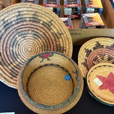 Sale Photo Thumbnail #973: All 4 Native Woven Baskets as shown
