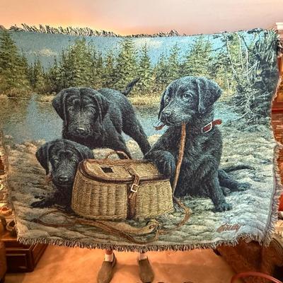 Sale Photo Thumbnail #980: 2 Tapestry Throw blankets - 1 State Seal of NV + 1 