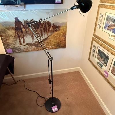 Sale Photo Thumbnail #1026: Black metal adjustable & dimmable spot lamp/light