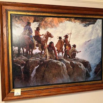 Sale Photo Thumbnail #1062: The Force of Nature Humbles All Men Terpning Limited EDITION #49/250  
Measures 60” x 46” Art