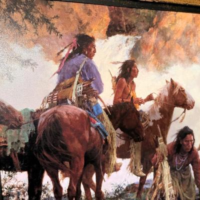 Sale Photo Thumbnail #1065: The Force of Nature Humbles All Men Terpning Limited EDITION #49/250  
Measures 60” x 46” Art