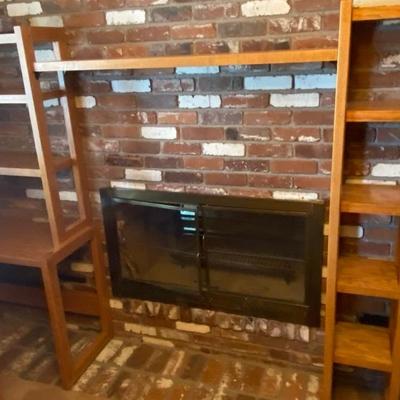 92”w x 69”t 3 piece Wood Shelf System