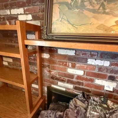 Sale Photo Thumbnail #1090: 92”w x 69”t Nice Wood 3 Piece Wall Shelf