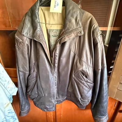 Sale Photo Thumbnail #1107: Lg. Leather of the Heroes Mens Lg. bomber jacket