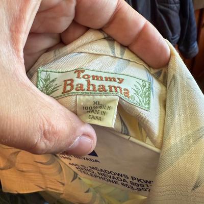 Sale Photo Thumbnail #1114: 2 Silk Tommy Bahama Men’s Lg & XL tropical shirts