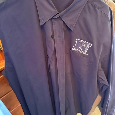 Sale Photo Thumbnail #1122: 3 UNR Wolfpack clothes 1 sweatshirt & 2 button up