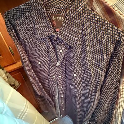 Sale Photo Thumbnail #1146: 10 assorted XL Men’s Long Sleeve button up shirts