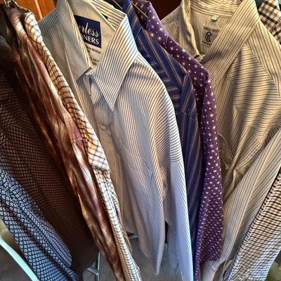 Sale Photo Thumbnail #1144: 10 assorted XL Men’s Long Sleeve button up shirts