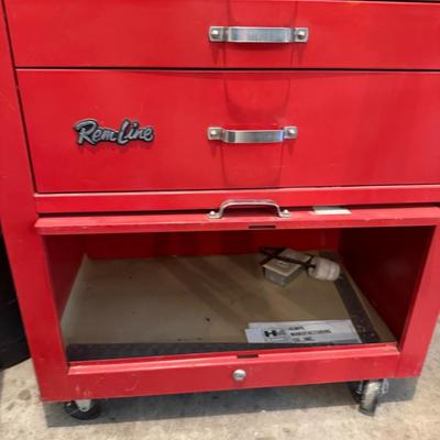 Sale Photo Thumbnail #1148: Rem-Line rolling Tool Box w/Lots of Tools inside