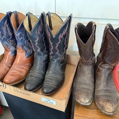 Sale Photo Thumbnail #1155: Aria / Justin / Custom size 12 & 13 Men’s Boots