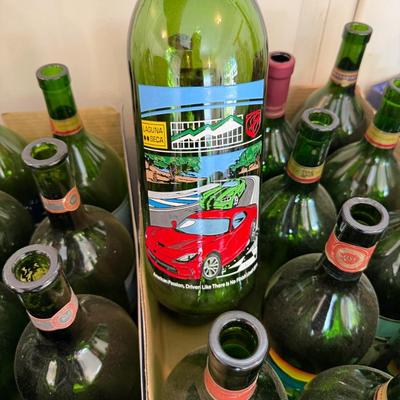 Sale Photo Thumbnail #1175: Wine Bottles all w/different decorative photos