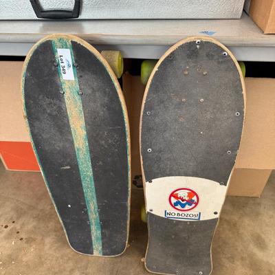 Sale Photo Thumbnail #1186: 2 Vtg. Santa Cruz complete Skateboards 