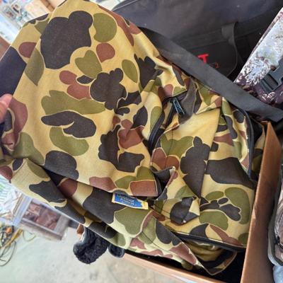 Sale Photo Thumbnail #1278: small bags, gloves, seat pad, camo netting as shown