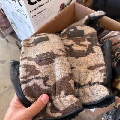 Sale Photo Thumbnail #1279: small bags, gloves, seat pad, camo netting as shown