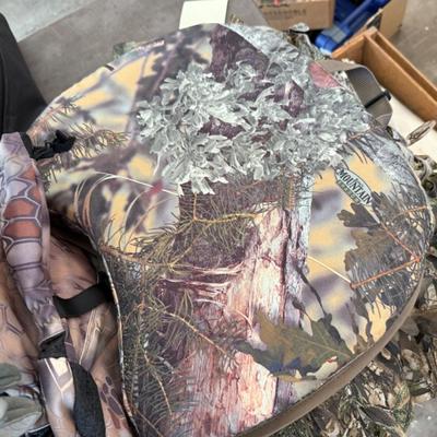Sale Photo Thumbnail #1276: small bags, gloves, seat pad, camo netting as shown