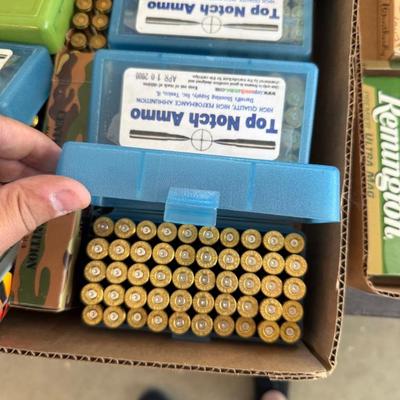 Sale Photo Thumbnail #1290: 2 assorted styled rifle BRASS ONLY in boxes as shown