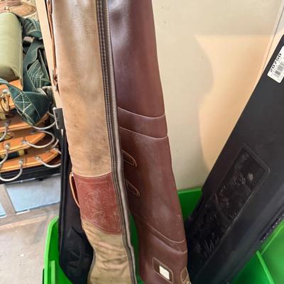 Sale Photo Thumbnail #1353: 3 zip up soft & 1 hard plastic Rifle Case as shown
