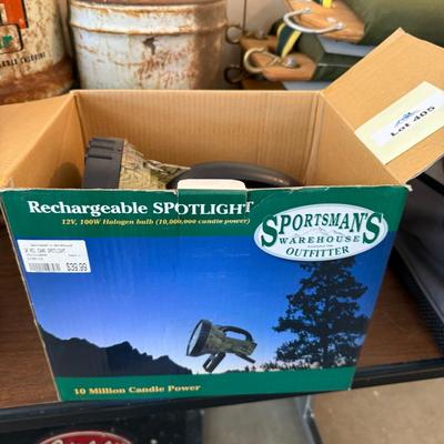 Sale Photo Thumbnail #1365: Sportsman’s Warehouse Rechargeable Spotlight w/bx