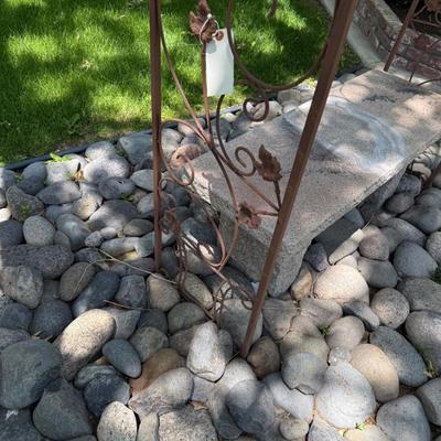 Sale Photo Thumbnail #1428: Curved 7’t x 40”w outdoor Wrought Iron Trellis S yard
