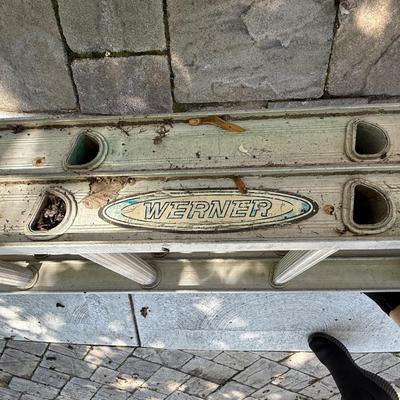 Sale Photo Thumbnail #1468: Tall Werner 20’ Extension Ladder as shown
