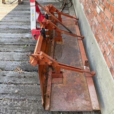 Sale Photo Thumbnail #1472: Towable heavy Steel farming grading/plow 
This item will require special logistics to remove it from the yard. We are not loading or transporting these large items. They must be removed carefully not to disturb the surroundings.
North end of property