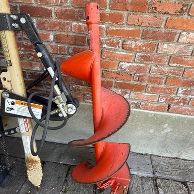 Sale Photo Thumbnail #1480: 10” & 14” Drill Bits w/Hydraulic Auger attachment