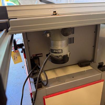 Sale Photo Thumbnail #1498: Ryobi Combo 10” Table Saw+Router on rolling stand