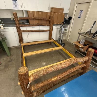 Sale Photo Thumbnail #1541: Rustic Queen Sized Natural Log Bed Frame as shown