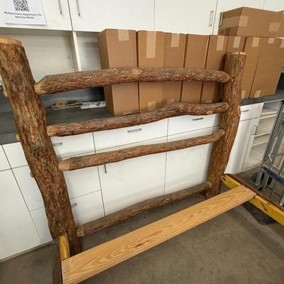 Sale Photo Thumbnail #1543: Rustic Queen Sized Natural Log Bed Frame as shown