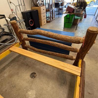 Sale Photo Thumbnail #1545: Rustic Queen Sized Natural Log Bed Frame as shown