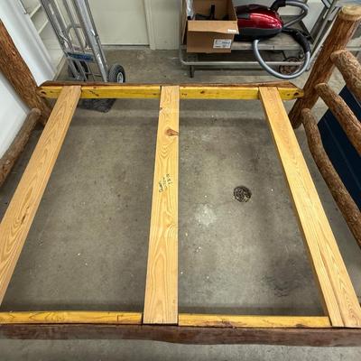Sale Photo Thumbnail #1544: Rustic Queen Sized Natural Log Bed Frame as shown