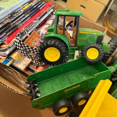 Sale Photo Thumbnail #1570: Lots of plastic Toy Tractors & Cranes as shown