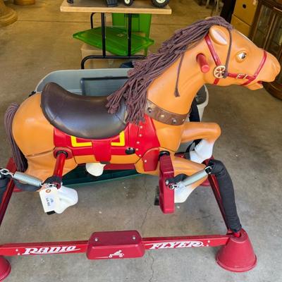 Sale Photo Thumbnail #1578: Cute Radio Flyer large Rocking Horse as shown