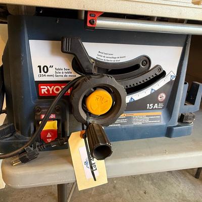 Sale Photo Thumbnail #1595: Ryobi 10” Table Saw as shown
