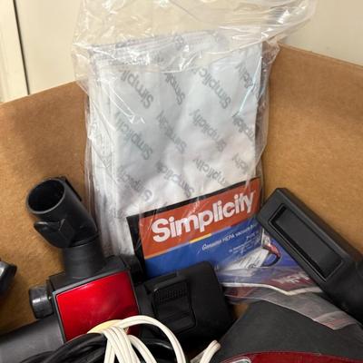Sale Photo Thumbnail #1618: Simplicity Verve portable Vacuum w/bags & attachm