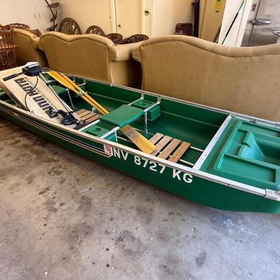 Sale Photo Thumbnail #1665: Minn Kota Weedless 65 Motor & Coleman Boat 