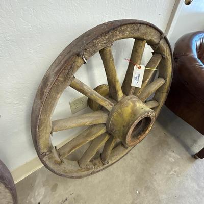 Sale Photo Thumbnail #1708: 2nd of 4 39 Diameter Antique Wood Wagon Wheel