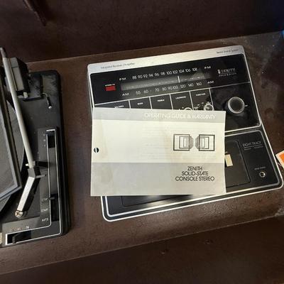 Sale Photo Thumbnail #1740: Vtg. Zenith Solid State Console Stereo 8 Track w/tapes