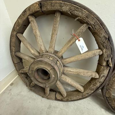 Sale Photo Thumbnail #1742: 4th of 4 Antique Wood 39” Die. Wagon Wheels