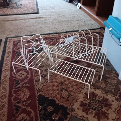 3 LARGER STORAGE TOTES AND SOME CUPBOARD LIFTS