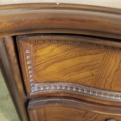 3 DRAWER NIGHT STAND W/FELT LINED TOP DRAWER