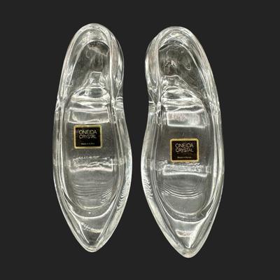 Oneida Crystal Art Glass High Heel Figurine Trinket Dish