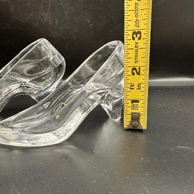Oneida Crystal Art Glass High Heel Figurine Trinket Dish