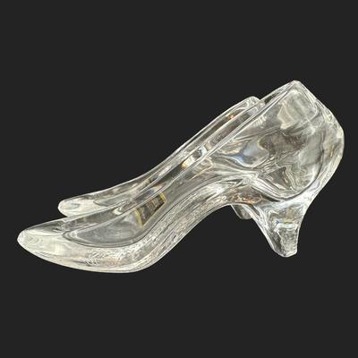 Oneida Crystal Art Glass High Heel Figurine Trinket Dish