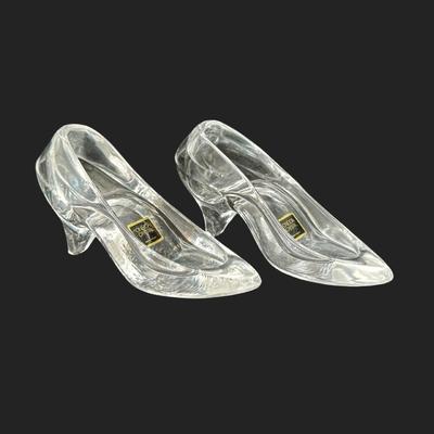 Oneida Crystal Art Glass High Heel Figurine Trinket Dish