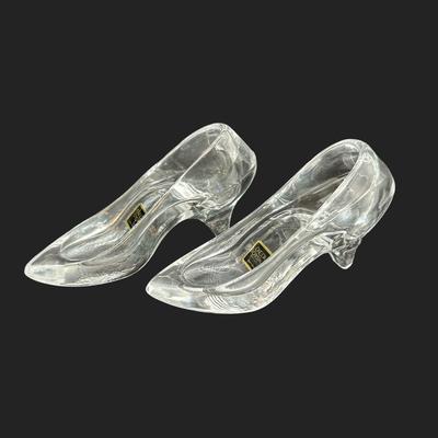 Oneida Crystal Art Glass High Heel Figurine Trinket Dish