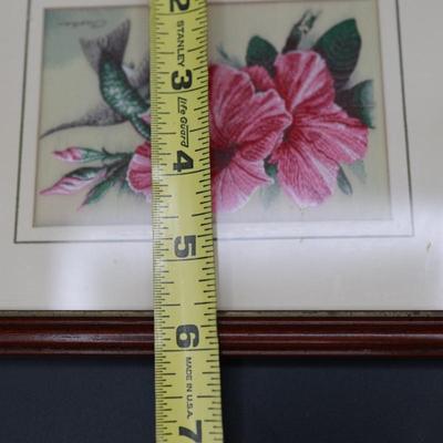Cash's Framed Woven Picture "Ruby Humming Bird"