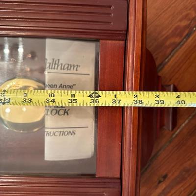 Waltham “Queen Anne” Wall Clock with Pendulum