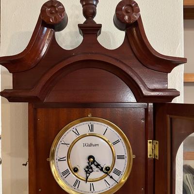 Waltham “Queen Anne” Wall Clock with Pendulum