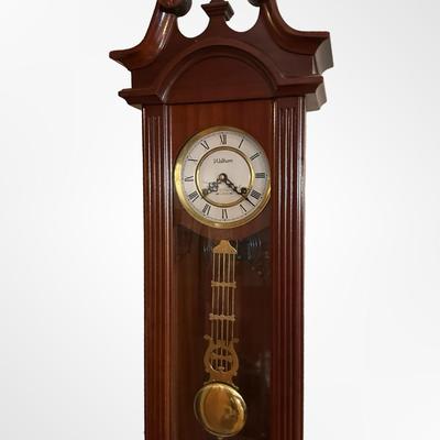 Waltham “Queen Anne” Wall Clock with Pendulum
